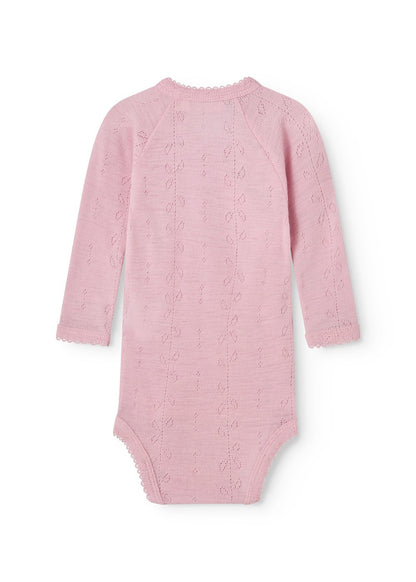 MarMar | Belita Pointelle Overslagromper Wol | Soft Berry - 5715522366804