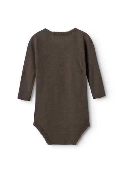 MarMar | Belita Pointelle Overslagromper Wol | Terre - 5711529520447