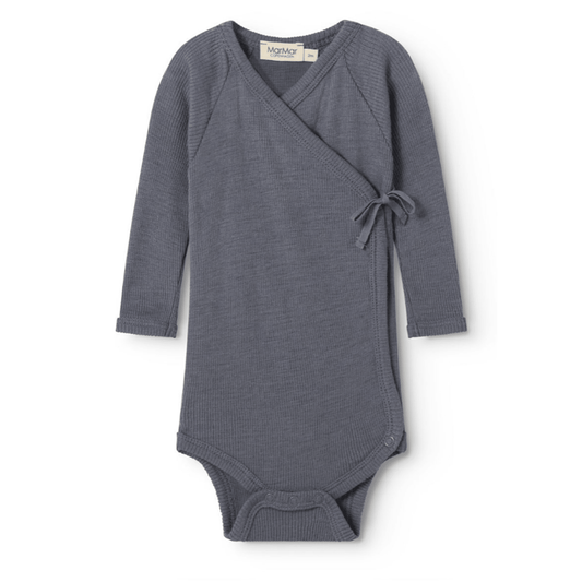 MarMar | Belita Rib Overslagromper Wol | Rainstorm - 