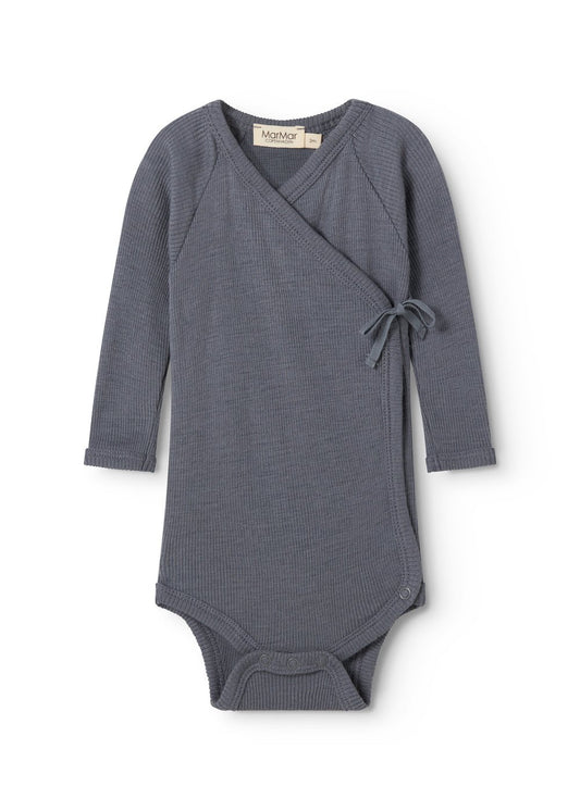 MarMar | Belita Rib Overslagromper Wol | Rainstorm - 