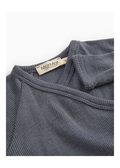 MarMar | Belita Rib Overslagromper Wol | Rainstorm - 