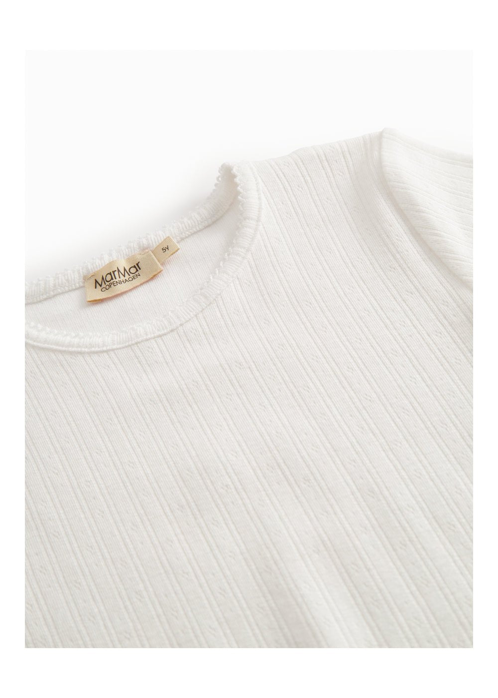 MarMar | Tamra Pointelle Shirt | Gentle White - 5715522340606