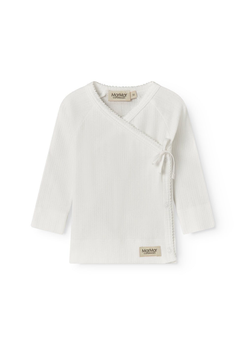 MarMar | Tut Wrap Longsleeve Pointelle | Gentle White - 5715522338818