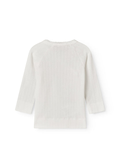 MarMar | Tut Wrap Longsleeve Pointelle | Gentle White - 5715522338818