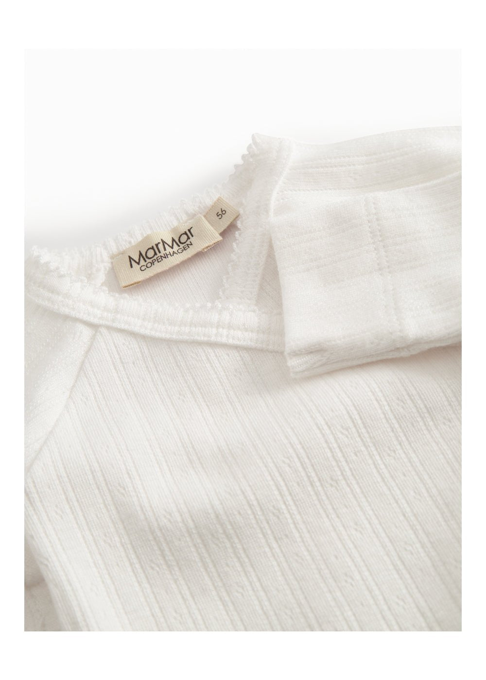 MarMar | Tut Wrap Longsleeve Pointelle | Gentle White - 5715522338818