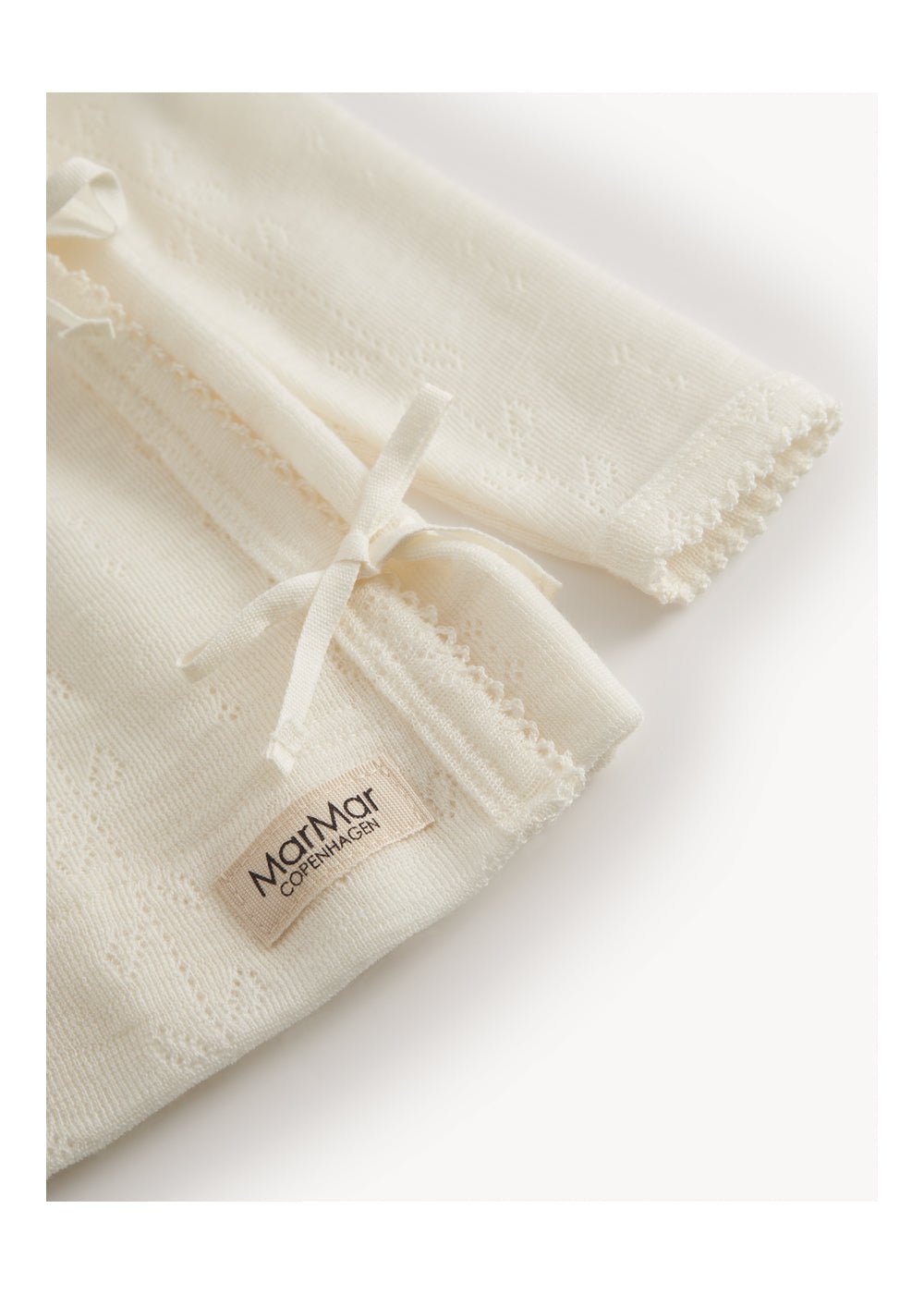 MarMar | Tut Wrap Longsleeve Pointelle Wol | Natural - 5711529583169