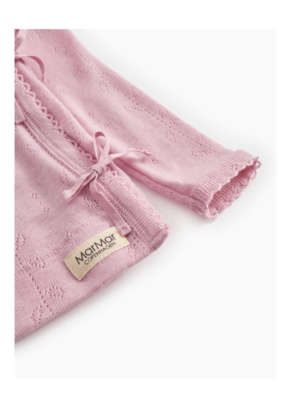 MarMar | Tut Wrap Longsleeve Pointelle Wol | Soft Berry - 5715522366866