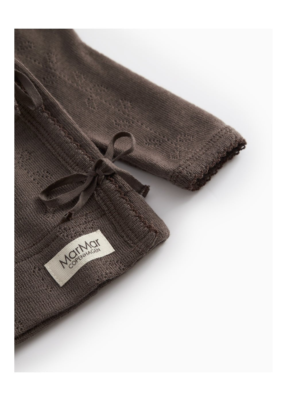 MarMar | Tut Wrap Longsleeve Pointelle Wol | Terre - 5711529583404
