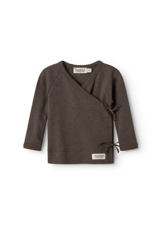 MarMar | Tut Wrap Longsleeve Pointelle Wol | Terre - 5711529583404