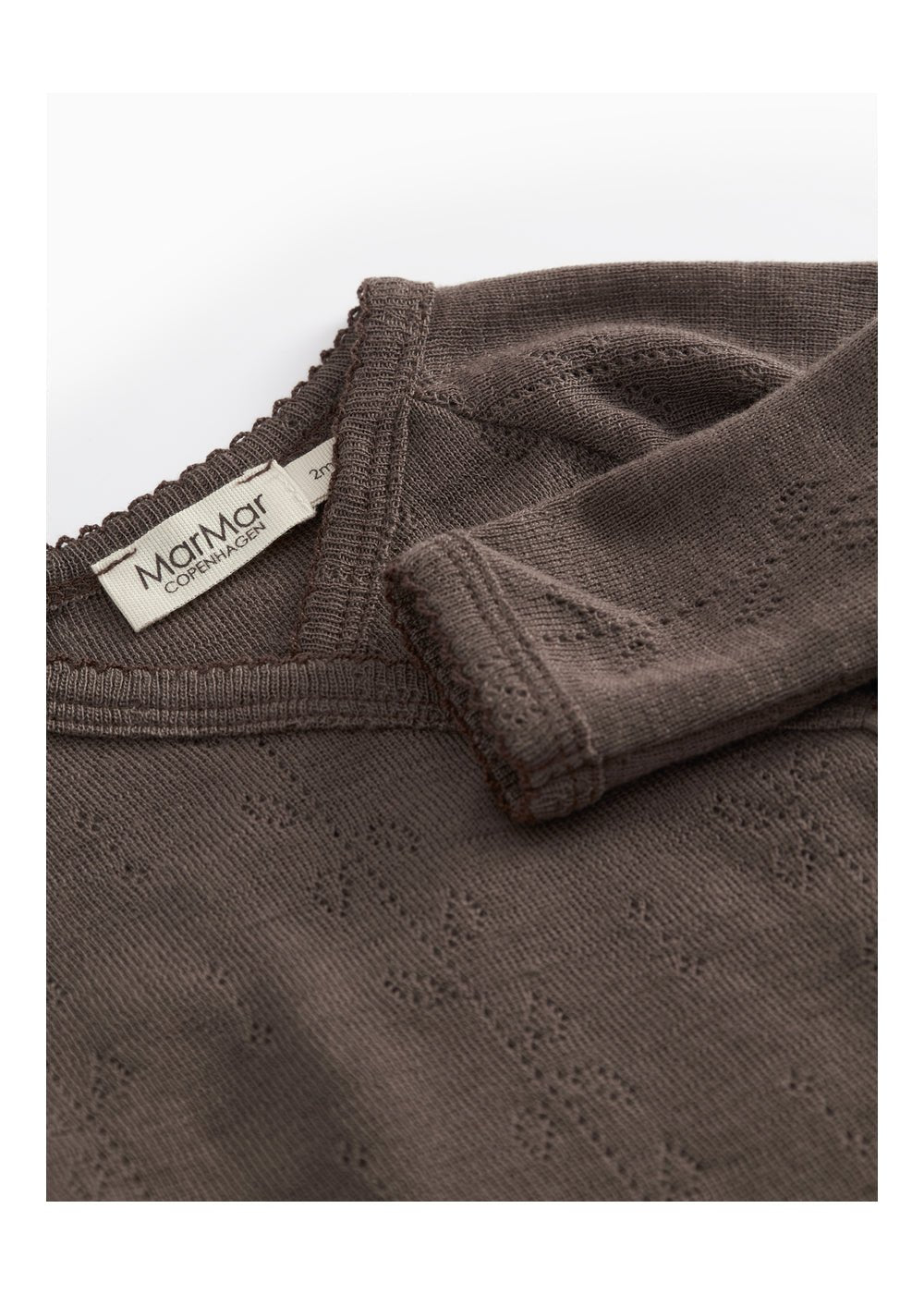 MarMar | Tut Wrap Longsleeve Pointelle Wol | Terre - 5711529583404