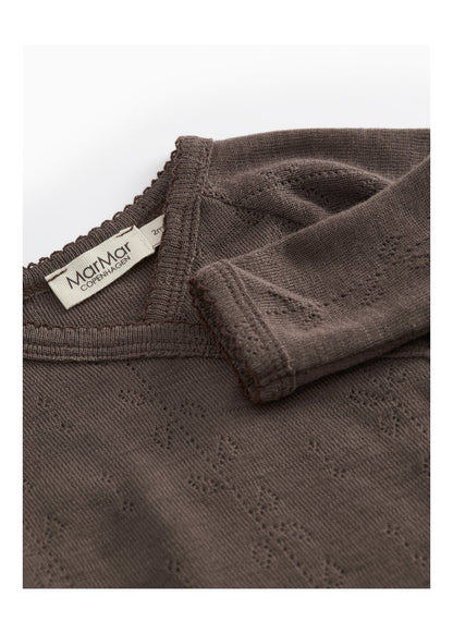 MarMar | Tut Wrap Longsleeve Pointelle Wol | Terre - 5711529583404