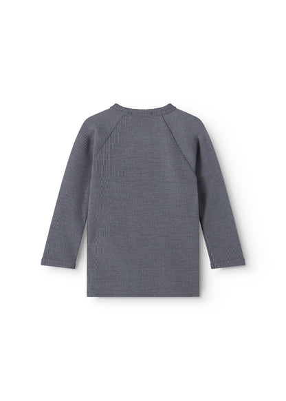 MarMar | Tut Wrap Rib Longsleeve Wol | Rainstorm - 5715522367641