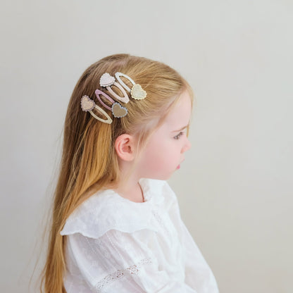 Mimi & Lula | Scalopped Heart Hair Clips - 