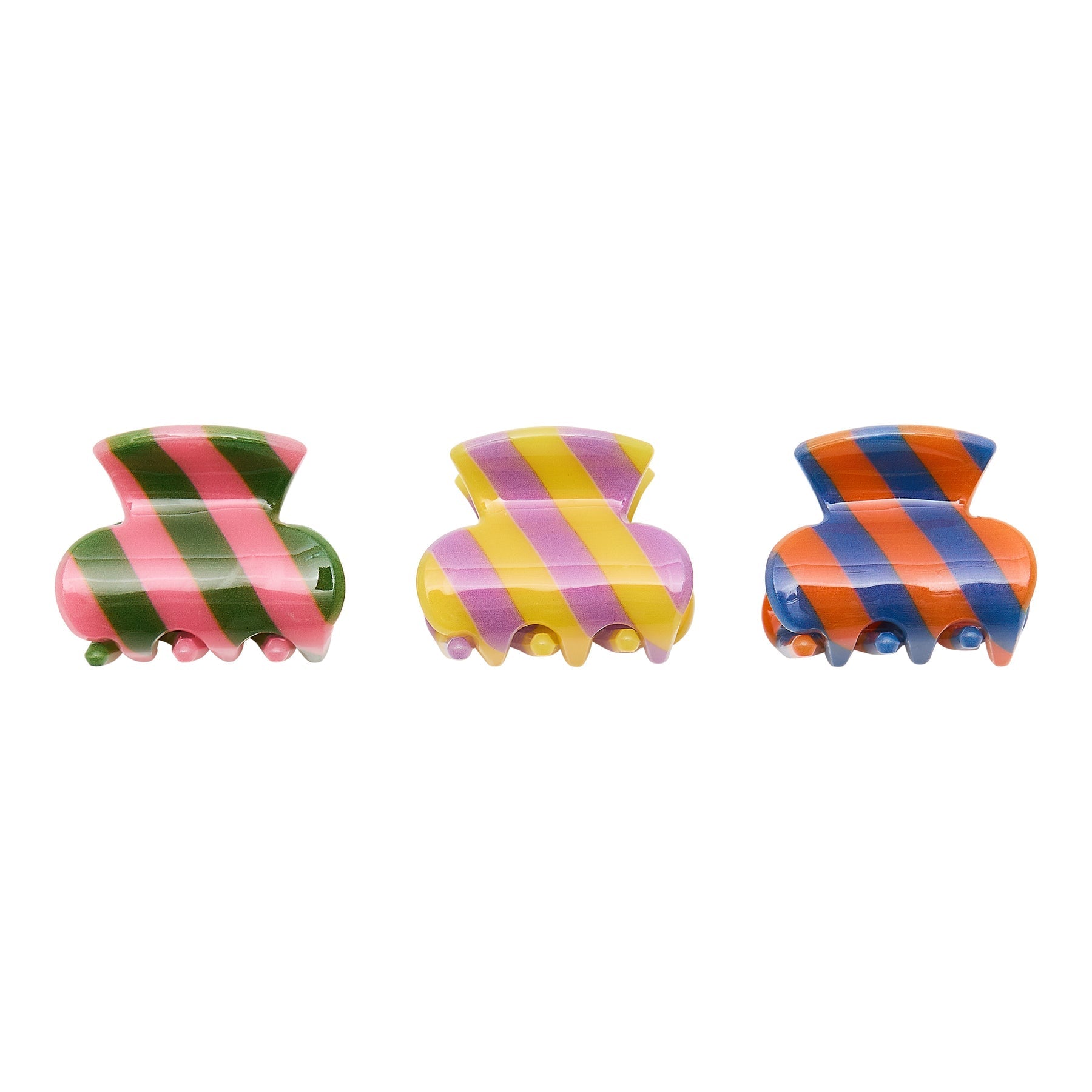 Mimi & Lula | Striped Mini Claw Clips | Bright Multi - 