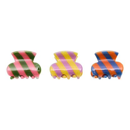 Mimi & Lula | Striped Mini Claw Clips | Bright Multi - 