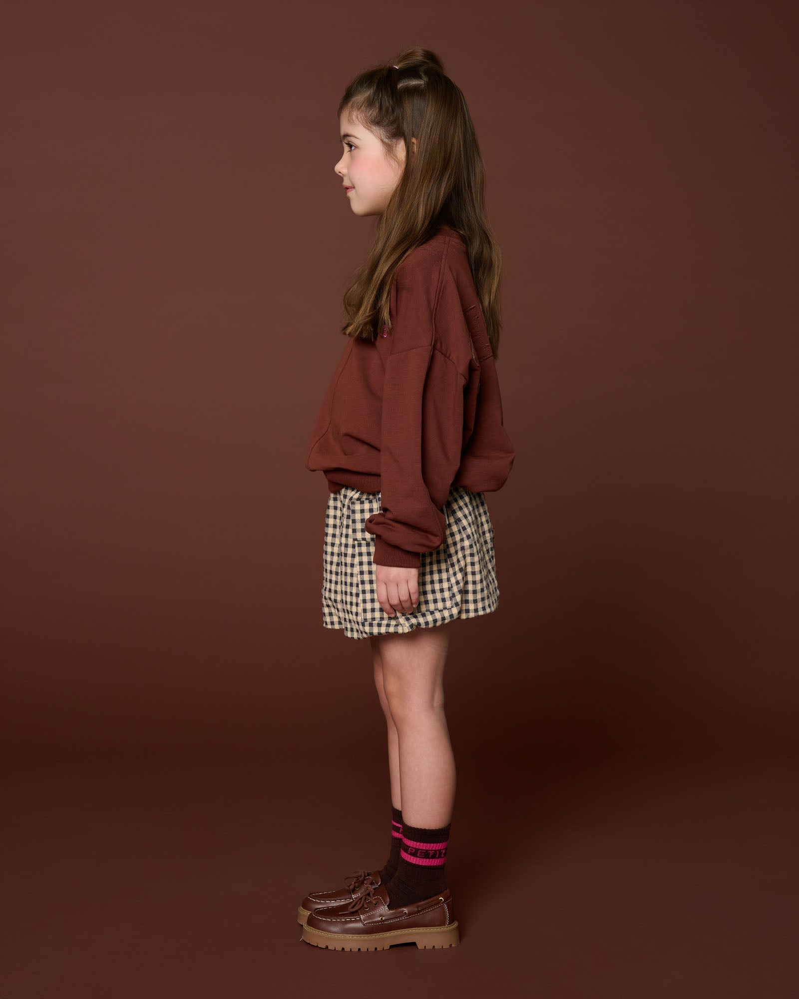 Petit Blush | Cargo Ballon Skirt | Beige/Blue - 6152103620600