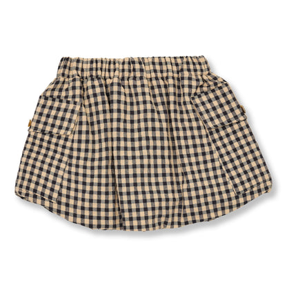 Petit Blush | Cargo Ballon Skirt | Beige/Blue - 6152103620600