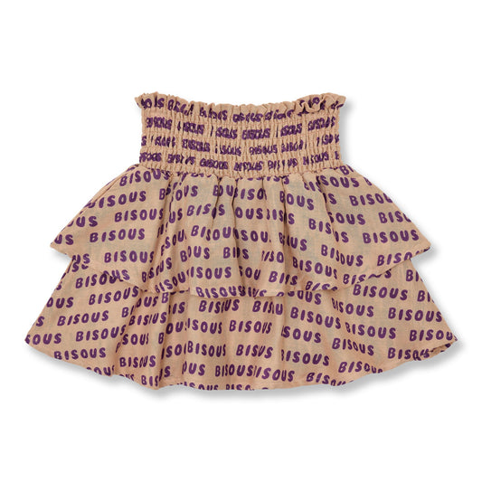 Petit Blush | Mini Smock Skirt Bisous | Cork/Purple - 6152103792796