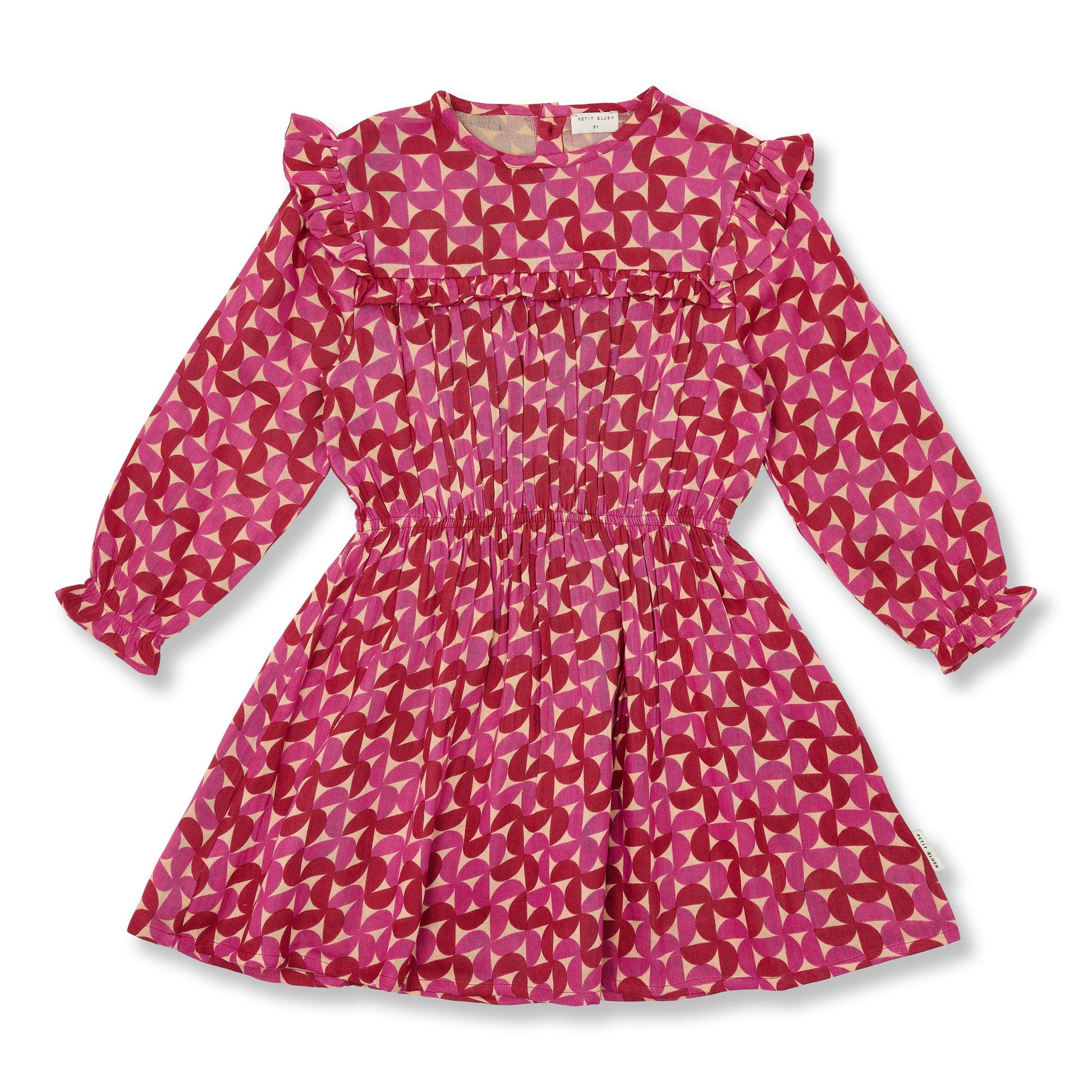 Petit Blush | Ruffle Dress Grafic | Multi Color - 6152104571574