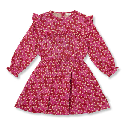 Petit Blush | Ruffle Dress Grafic | Multi Color - 6152104571574