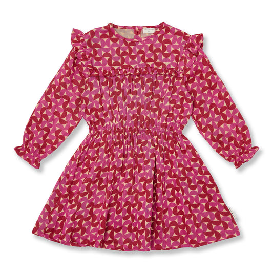 Petit Blush | Ruffle Dress Grafic | Multi Color - 6152104571574