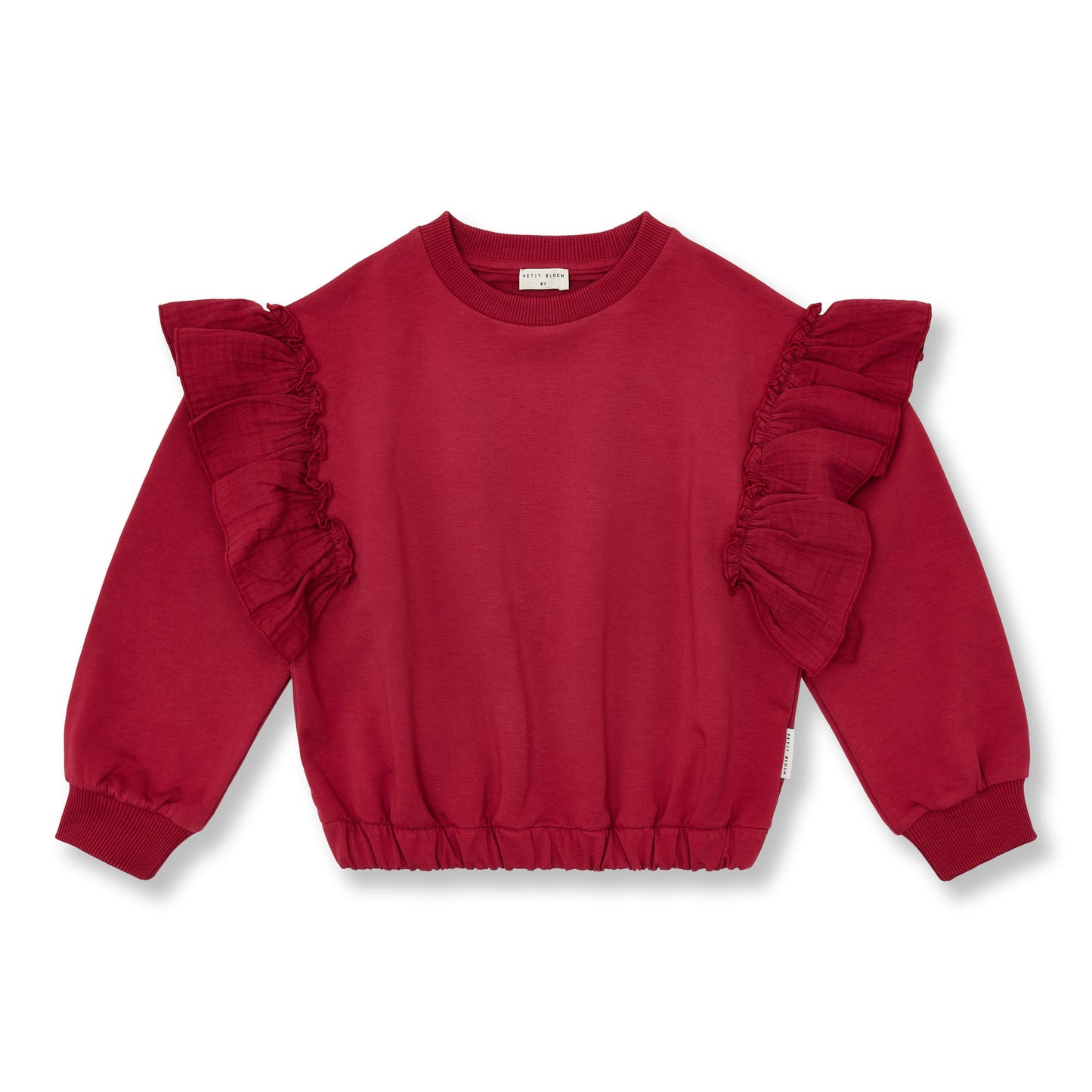 Petit Blush | Ruffle Sweater | Garnet - 6152103053033