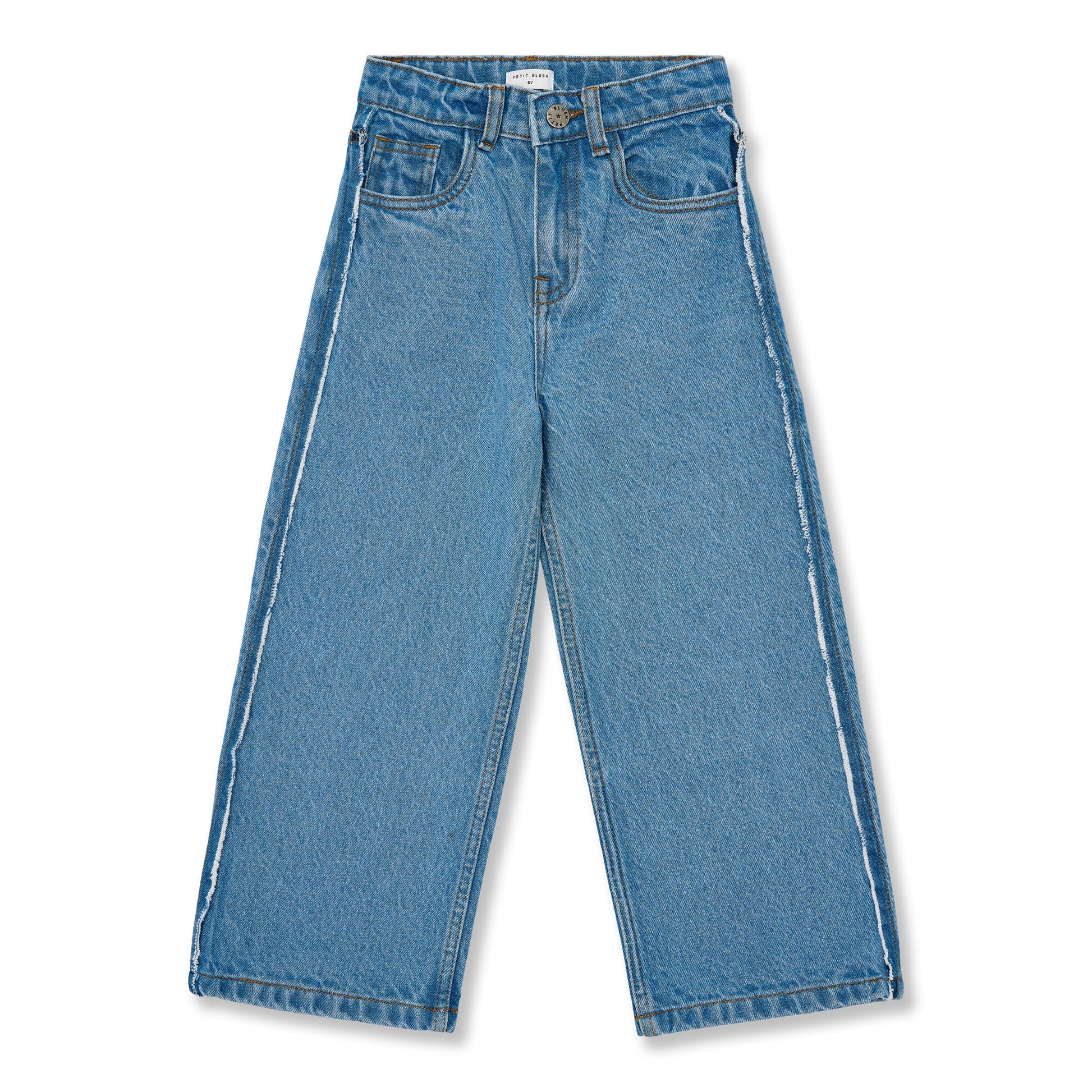 Petit Blush | Wide Leg Jeans | Mid Blue - 6152104329328