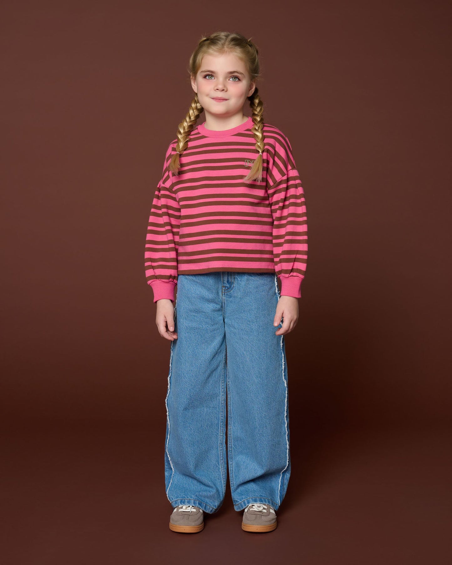 Petit Blush | Wide Leg Jeans | Mid Blue - 6152104329328