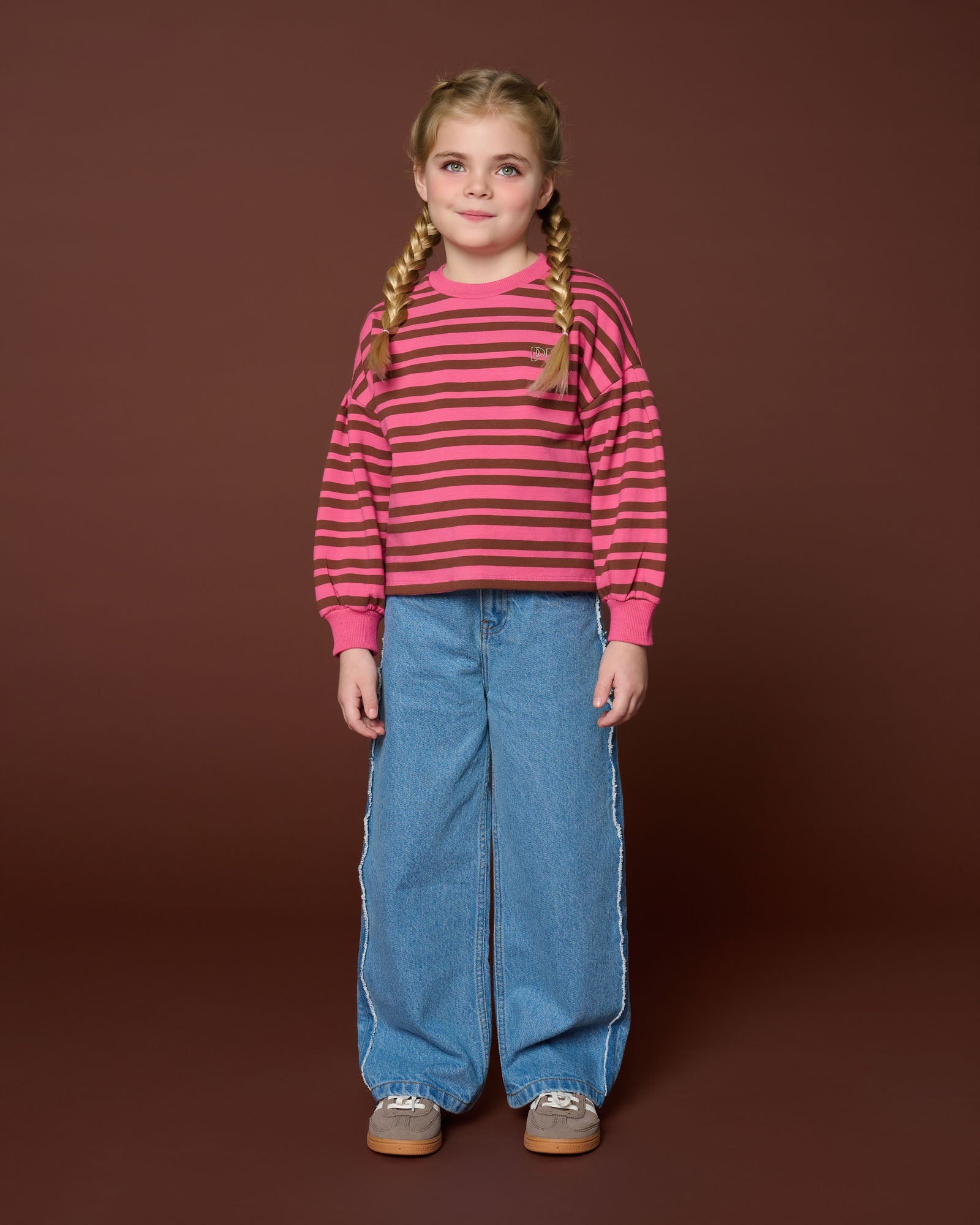 Petit Blush | Wide Leg Jeans | Mid Blue - 6152104329328