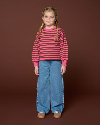 Petit Blush | Wide Leg Jeans | Mid Blue - 6152104329328