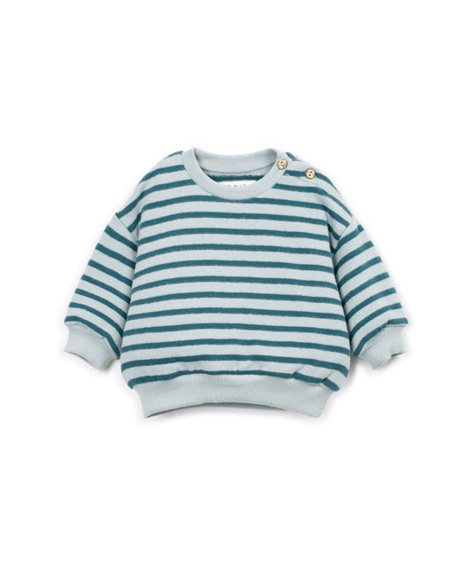 Play Up | Gestreepte Jersey Sweater | Cyanotype - 5608838663760