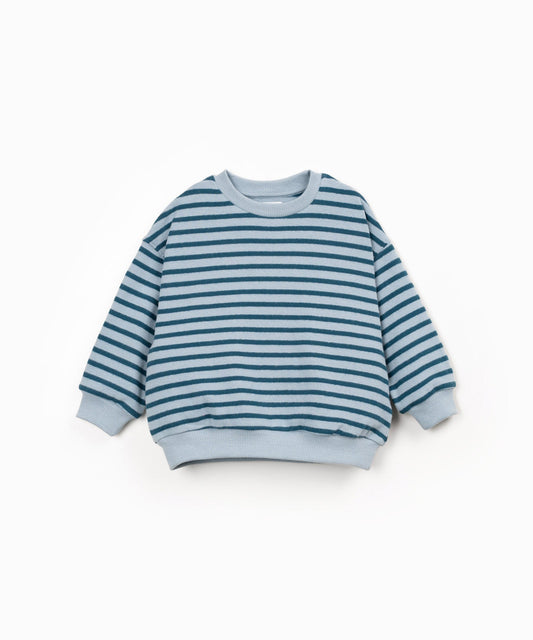 Play Up | Gestreepte Jersey Sweater | Cyanotype - 5608838679600