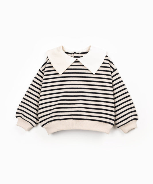 Play Up | Gestreepte Jersey Sweater met Kraag | Cocoon - 