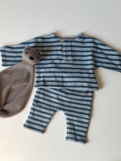 Play Up | Gestreepte Jersey Sweater Newborn | Cyanotype - 5608838655567