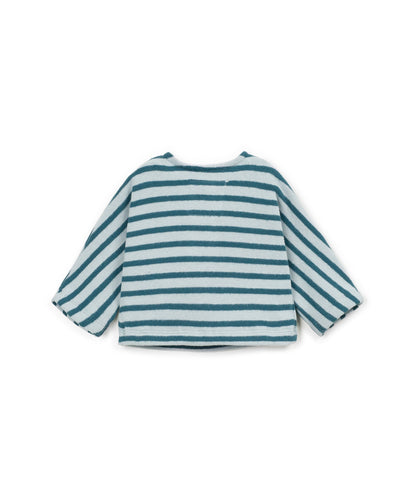 Play Up | Gestreepte Jersey Sweater Newborn | Cyanotype - 5608838655567