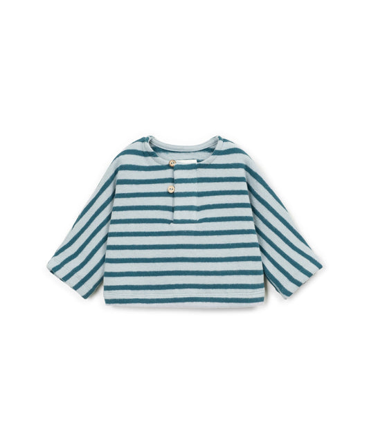Play Up | Gestreepte Jersey Sweater Newborn | Cyanotype - 5608838655567