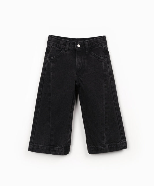 Play Up | Wide Leg Denim | Black Denim - 5608838690162