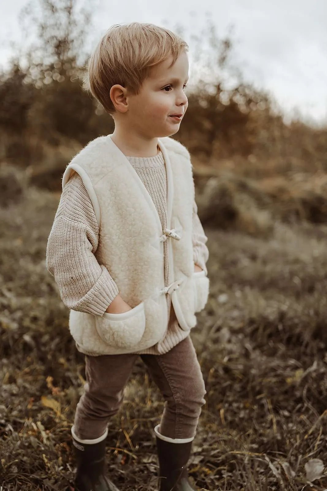We Are Wovens | Wollen Bodywarmer | Flat White - 7442915399344