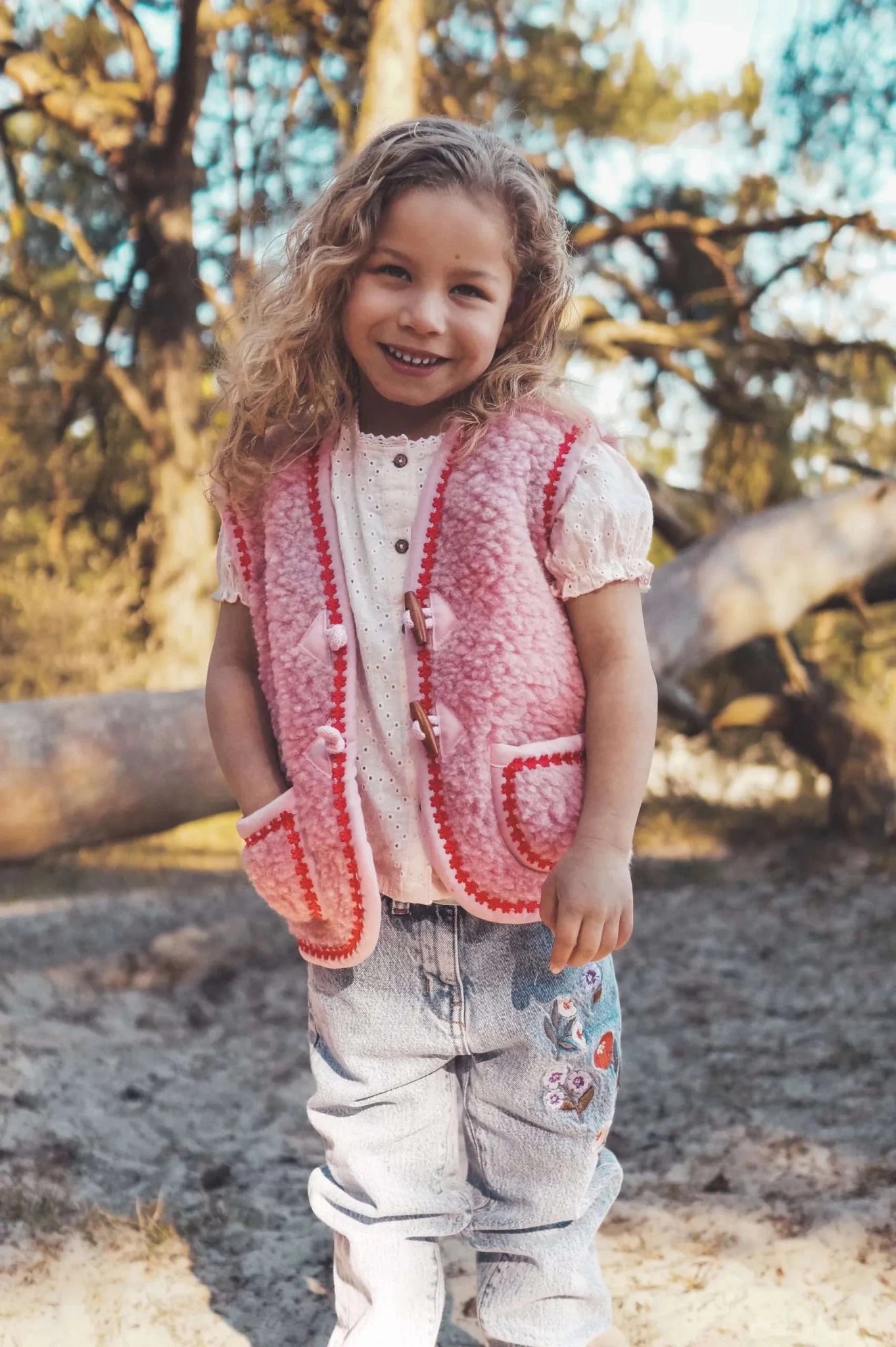 We Are Wovens | Wollen Bodywarmer | Flower Power - 6096733473451