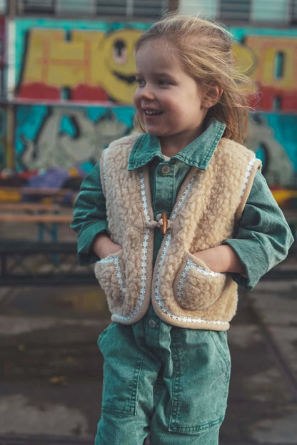 We Are Wovens | Wollen Bodywarmer | Flower Rhodante - 6096733490410