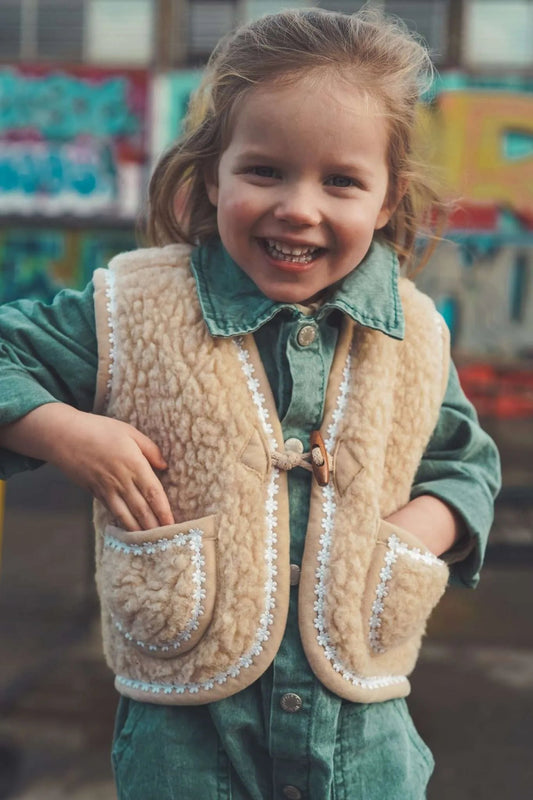 We Are Wovens | Wollen Bodywarmer | Flower Rhodante - 6096733490410