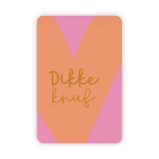 Wenskaart | Dikke knuf goudfolie - 