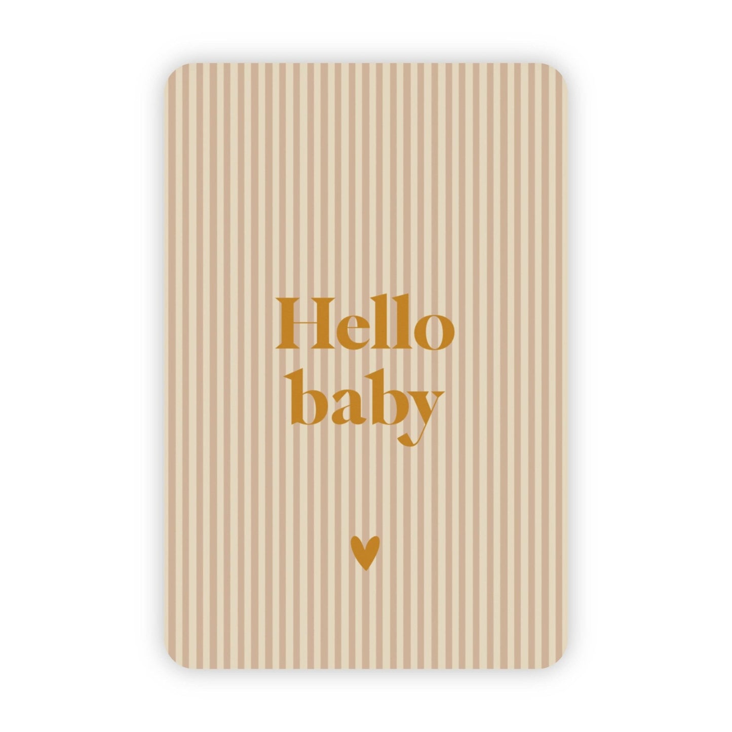 Wenskaart | Hello baby goudfolie - 