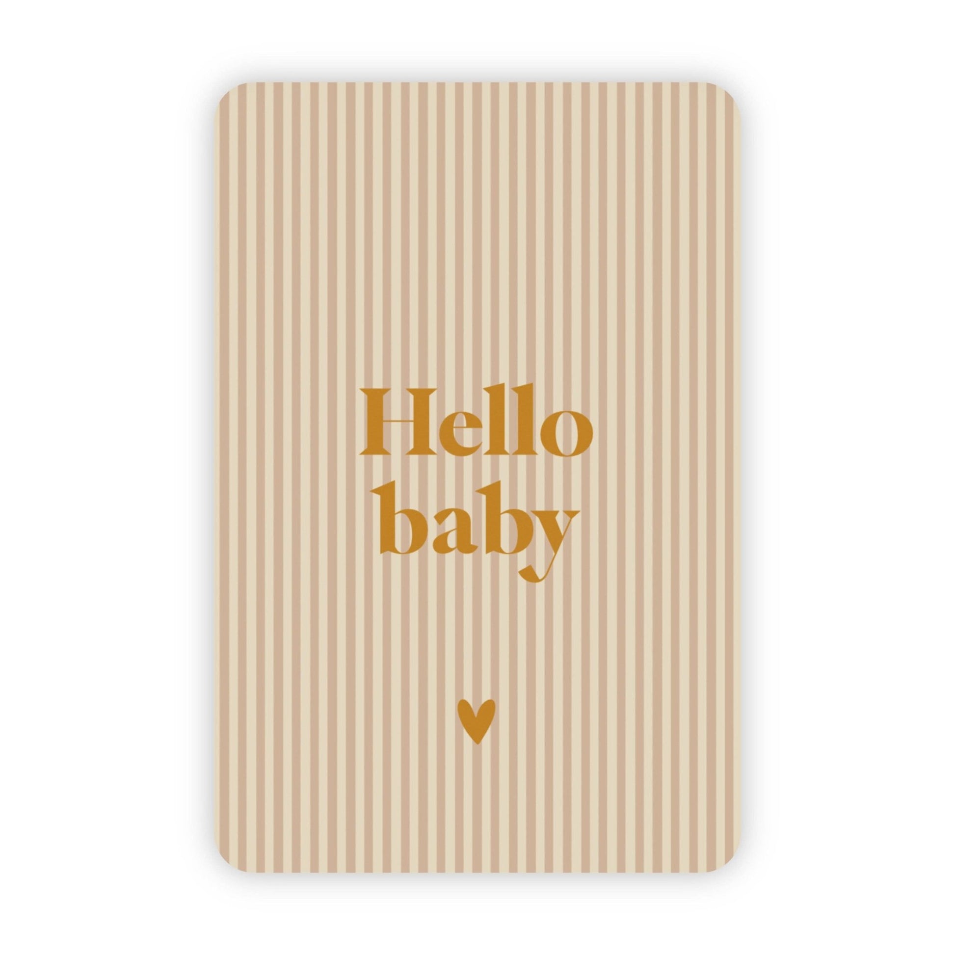 Wenskaart | Hello baby goudfolie - 