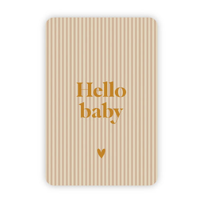 Wenskaart | Hello baby goudfolie - 