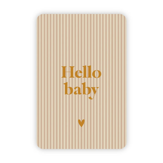 Wenskaart | Hello baby goudfolie - 