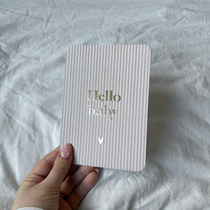 Wenskaart | Hello baby goudfolie - 