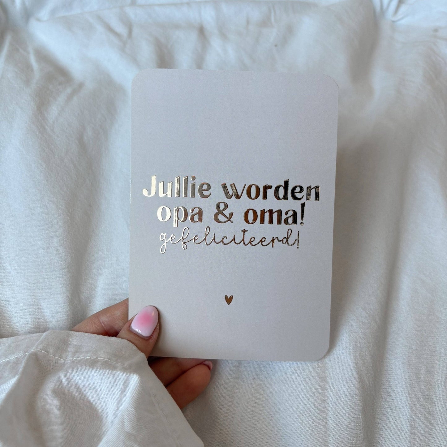 Wenskaart | Jullie worden opa & oma goudfolie - 