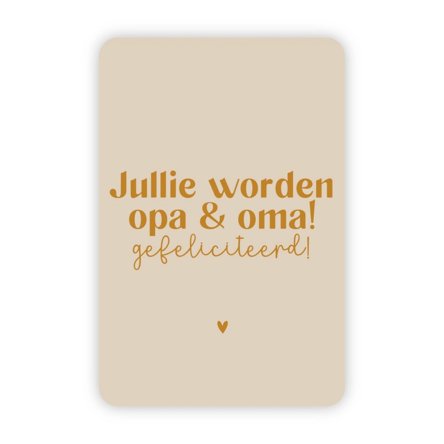 Wenskaart | Jullie worden opa & oma goudfolie - 