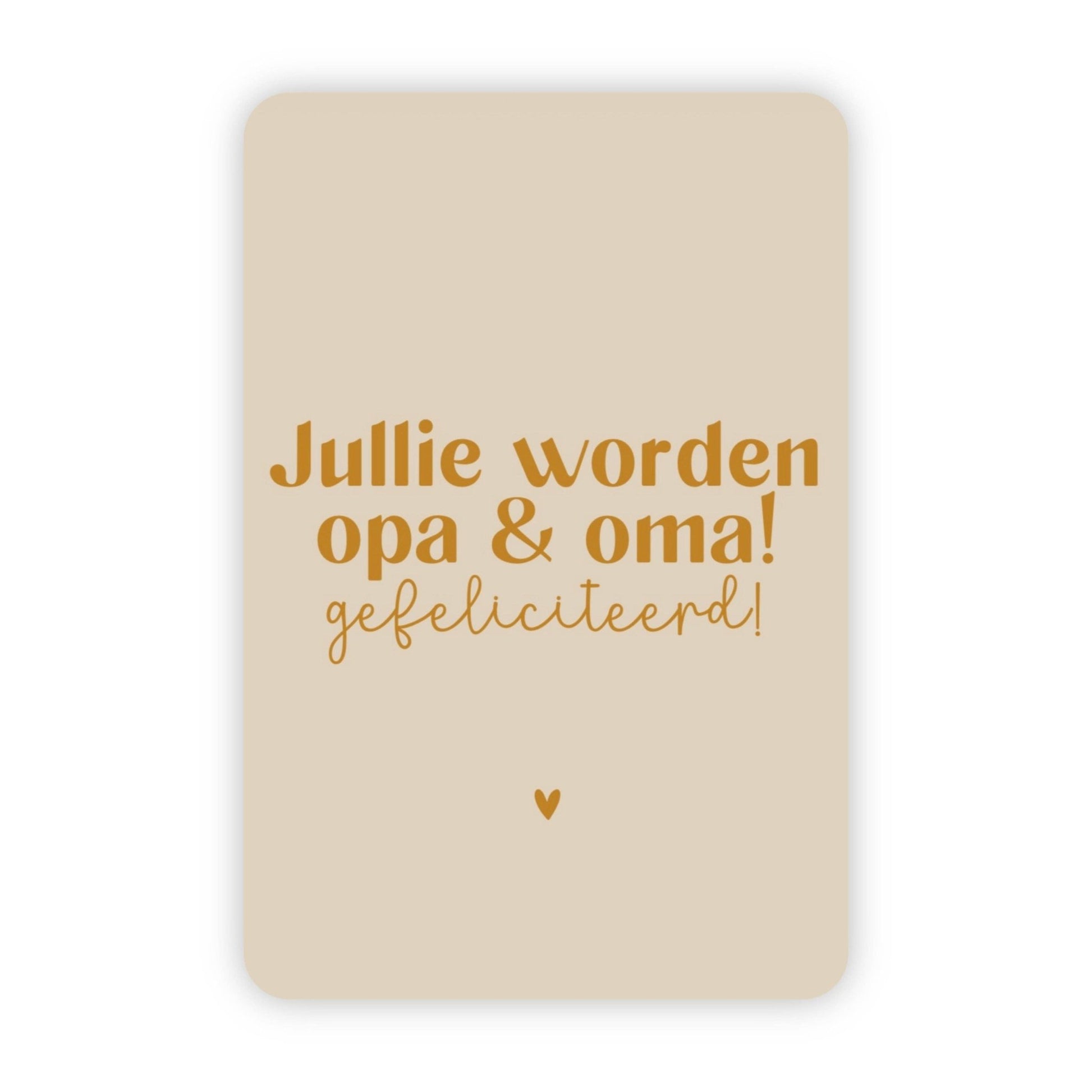 Wenskaart | Jullie worden opa & oma goudfolie - 